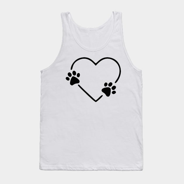 Dog Heart Dog Paw Dog Mom Dog Mama Tank Top by uncommontee